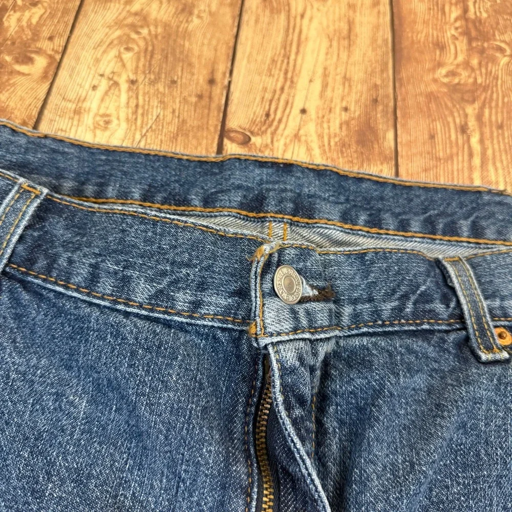 Levi's 550 Denim Shorts Mens 42 Blue Relaxed Fit Cotton Zip Fly